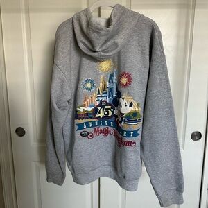 Walt Disney World 45th Anniversary Zip Up Hoodie Sweatshirt